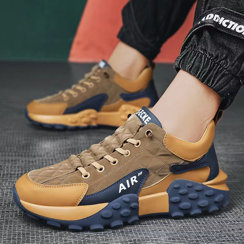 Chaussures de sport décontractées pour hommes, polyvalentes, à semelle épaisse, résistantes à l'usure et souples