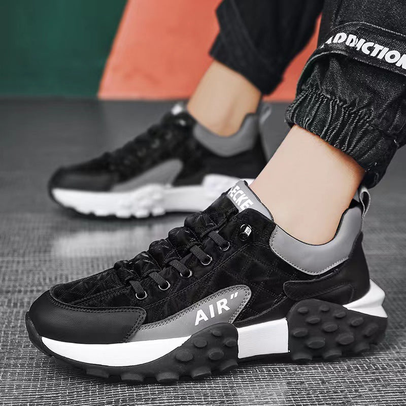 Chaussures de sport décontractées pour hommes, polyvalentes, à semelle épaisse, résistantes à l'usure et souples